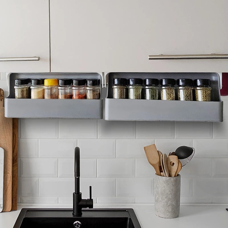 Hideaway Plastic Seasoning Bottle Rack