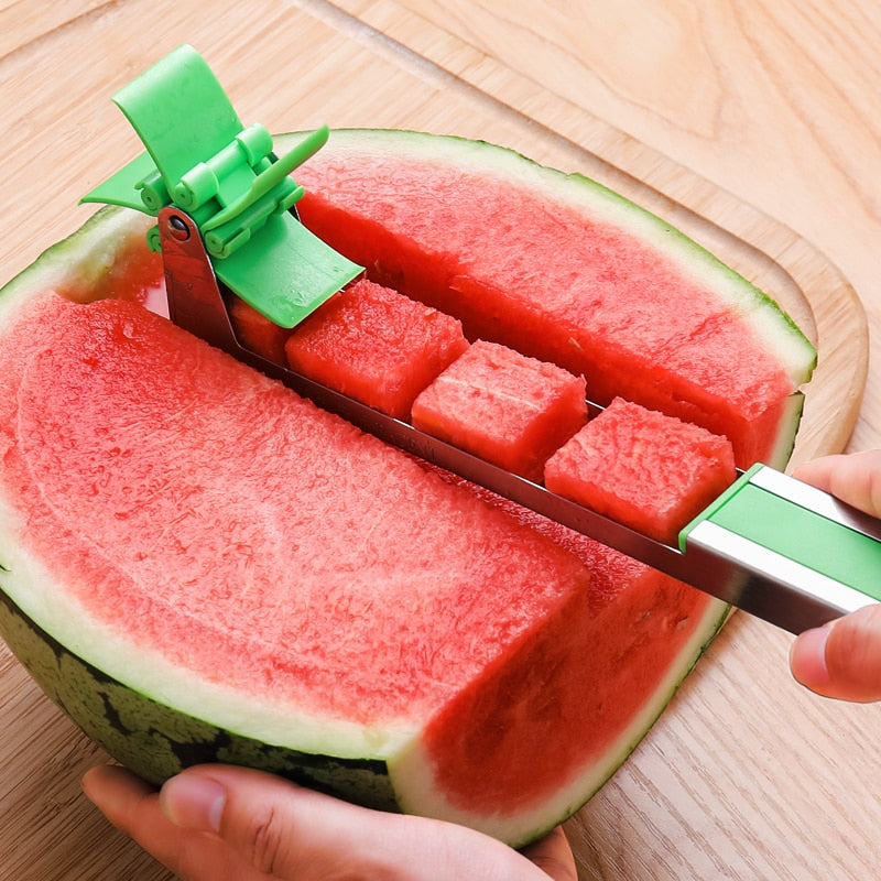 Watermelon Cutter Stainless Steel Windmill Design Kitchen Gadgets Fruit Slicer Cutter Tool