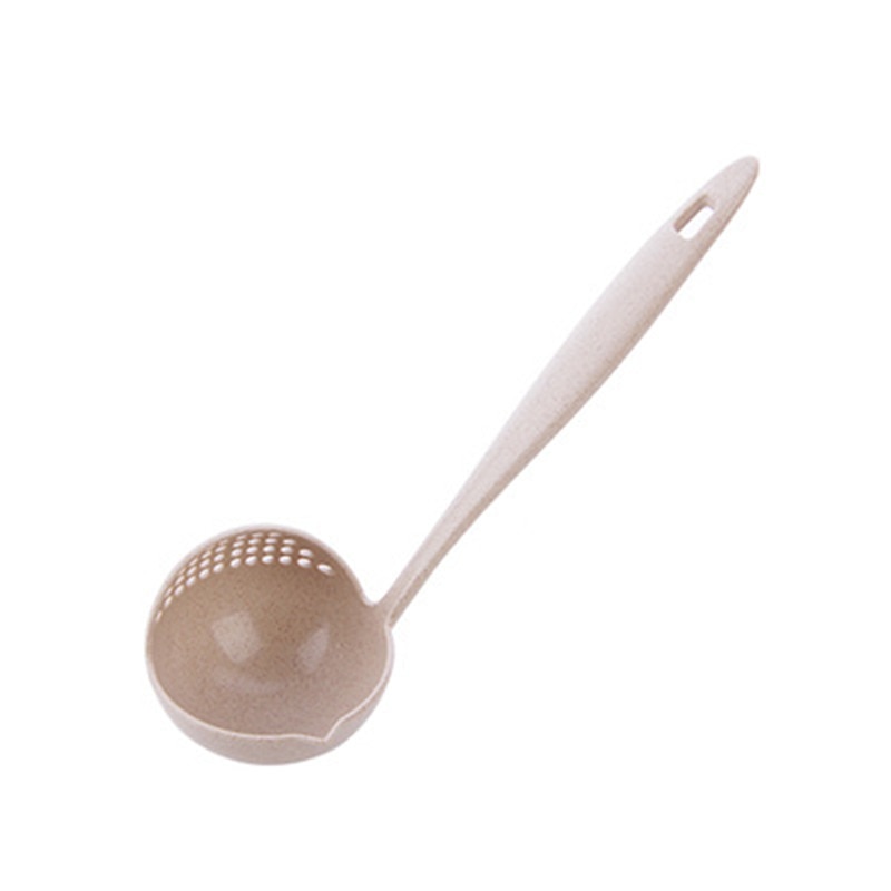 Long Handled Ladle with Strainer Built-In Colander Kitchen Accessories