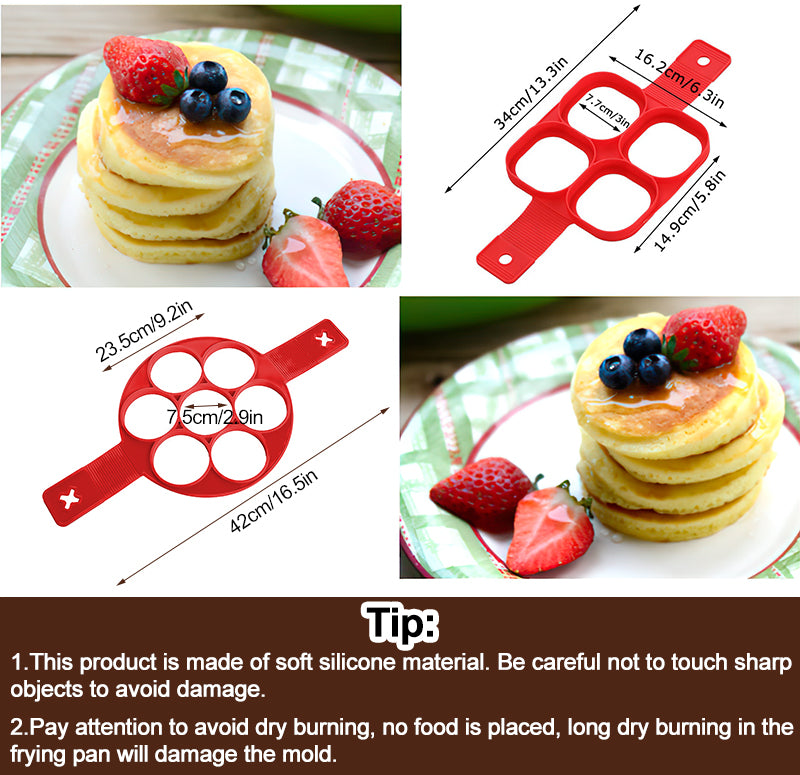 Egg & Pancake Ring Nonstick Silicone Mold