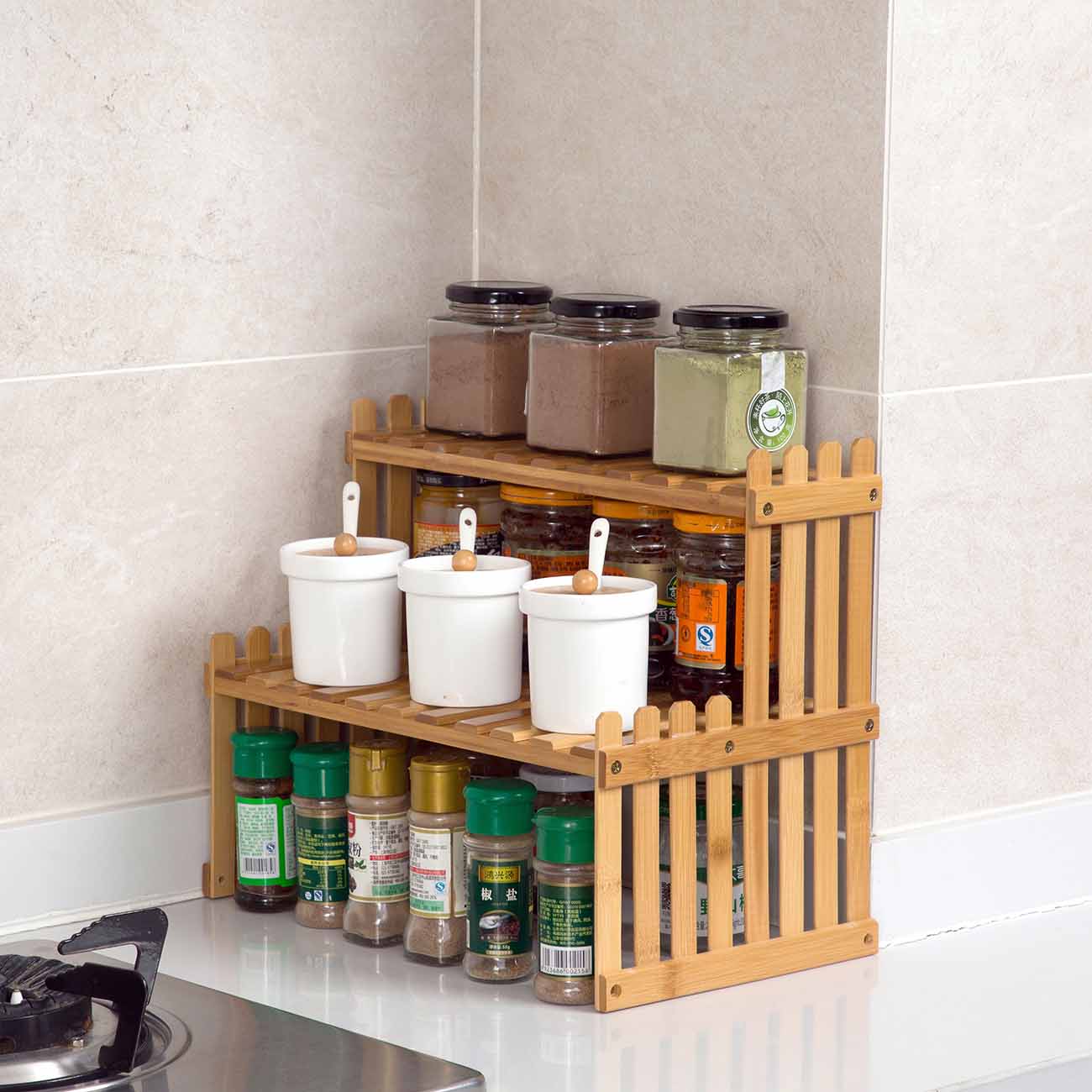 Bamboo Kitchen Storage Rack