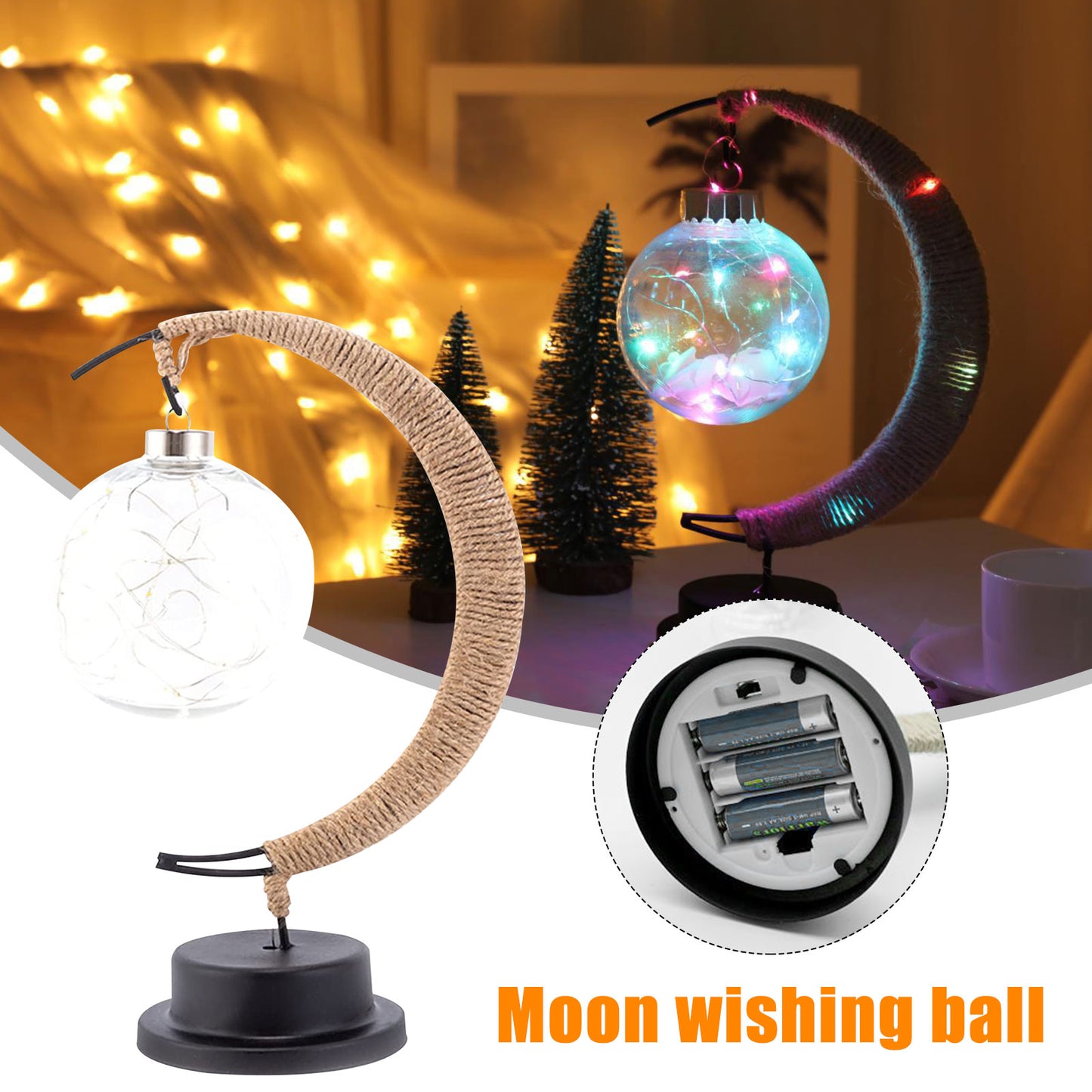 LED Moon Lantern Night Light Lamp