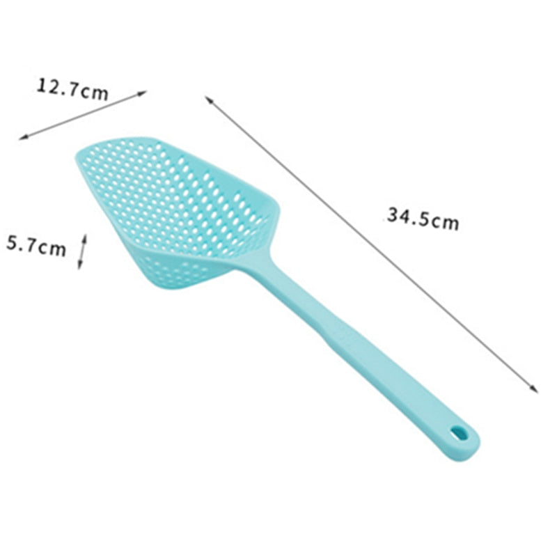 Long Handled Ladle with Strainer Built-In Colander Kitchen Accessories